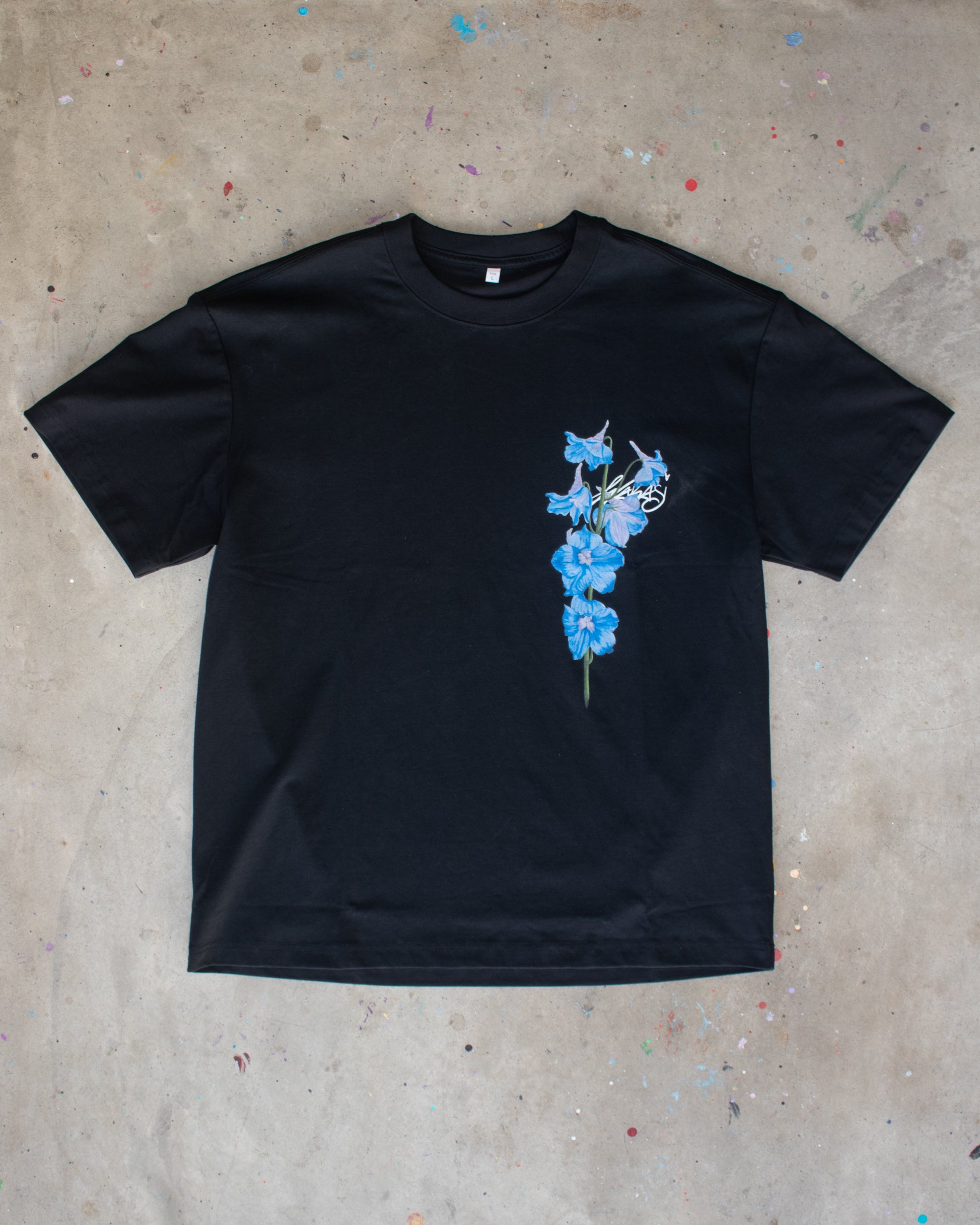 Delphinium Black Tee