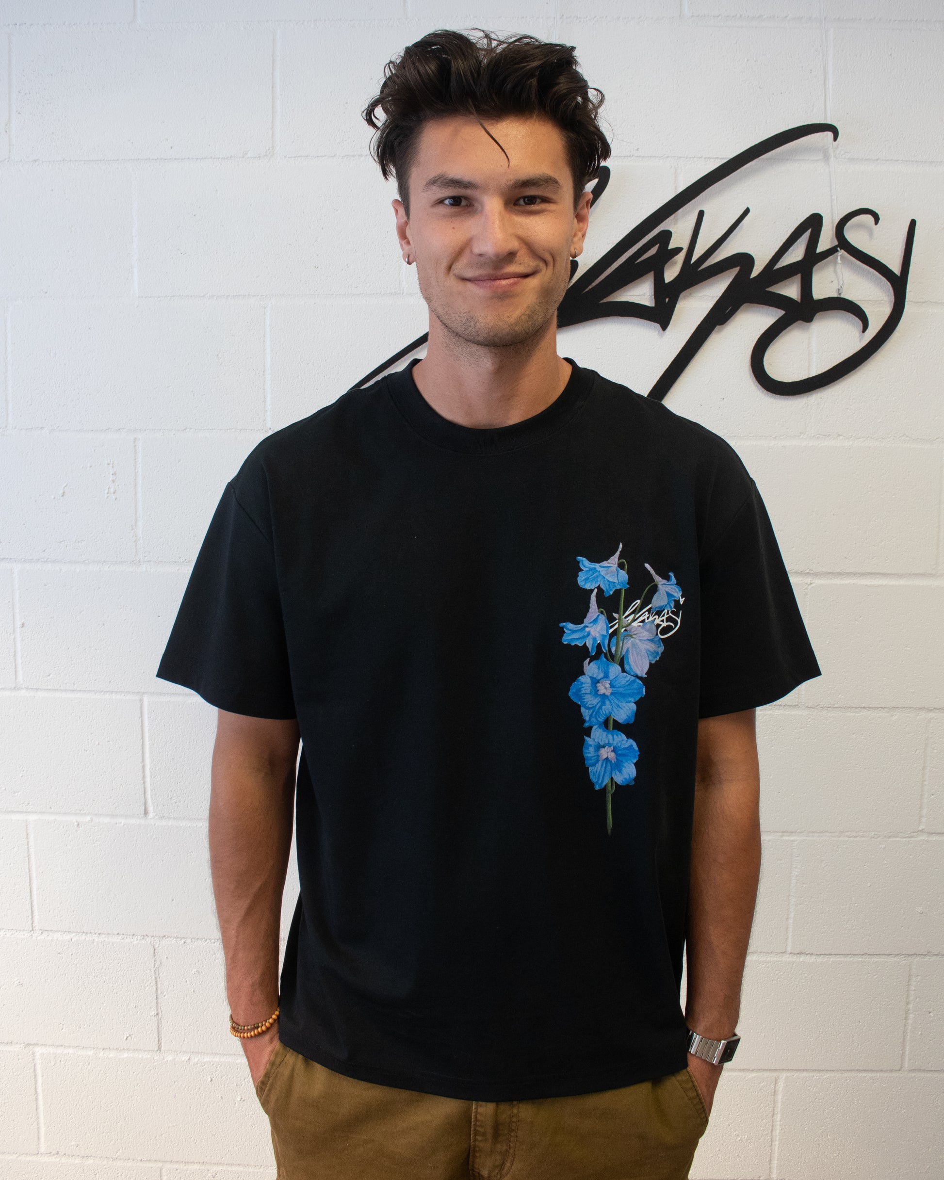 Delphinium Black Tee