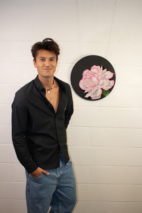 Black Sunset Shirt & Day 14's Carnation Painting